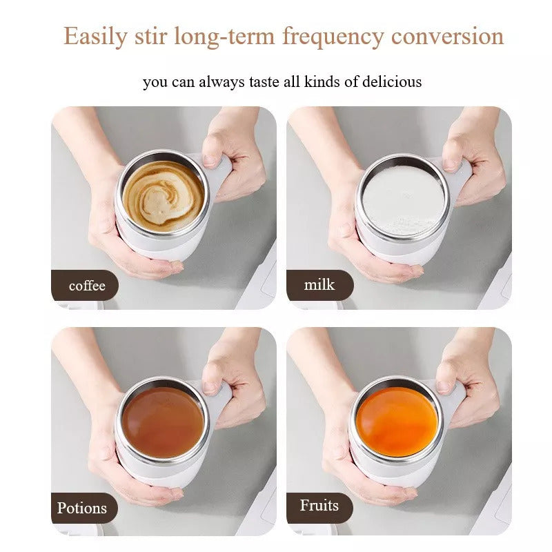 Rechargeable Automatic Self-Stirring Coffee Cup – Electric Magnetic Mixer Mug