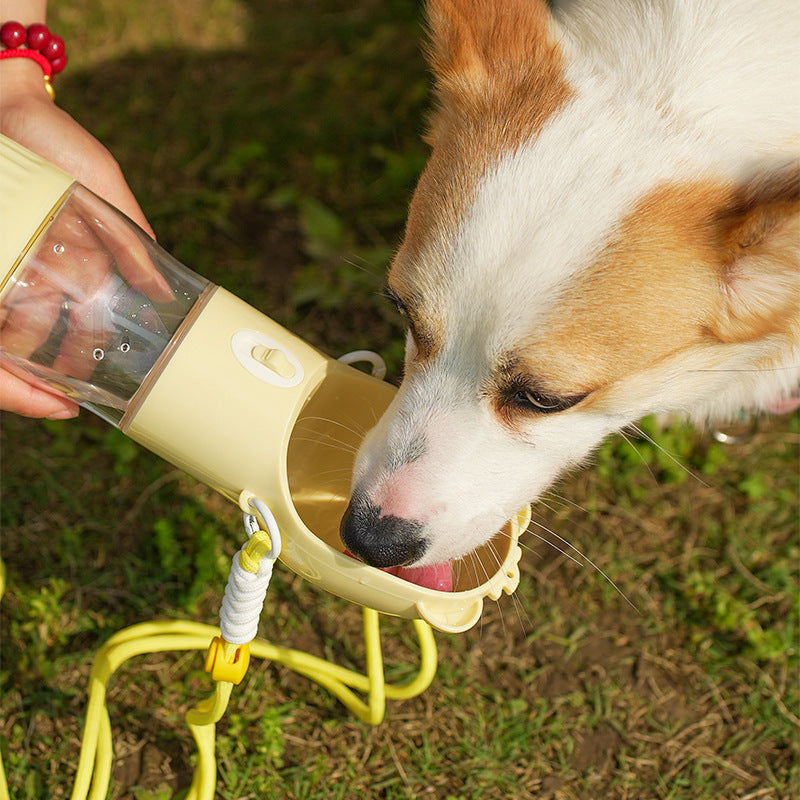 2-in-1 Portable Dog Water Bottle & Food Container – Outdoor Pet Feeder Leak-Proof