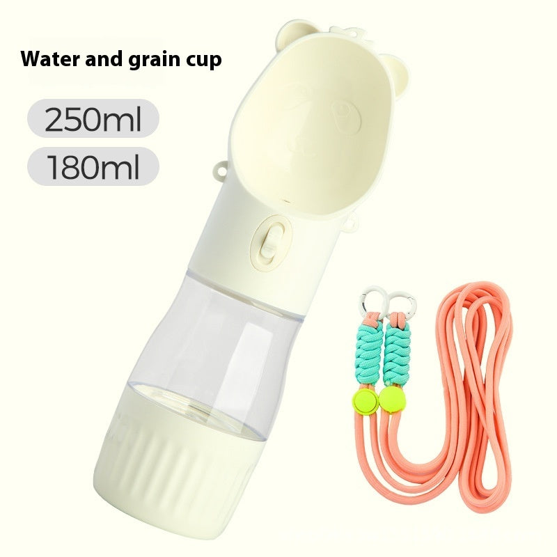 2-in-1 Portable Dog Water Bottle & Food Container – Outdoor Pet Feeder Leak-Proof
