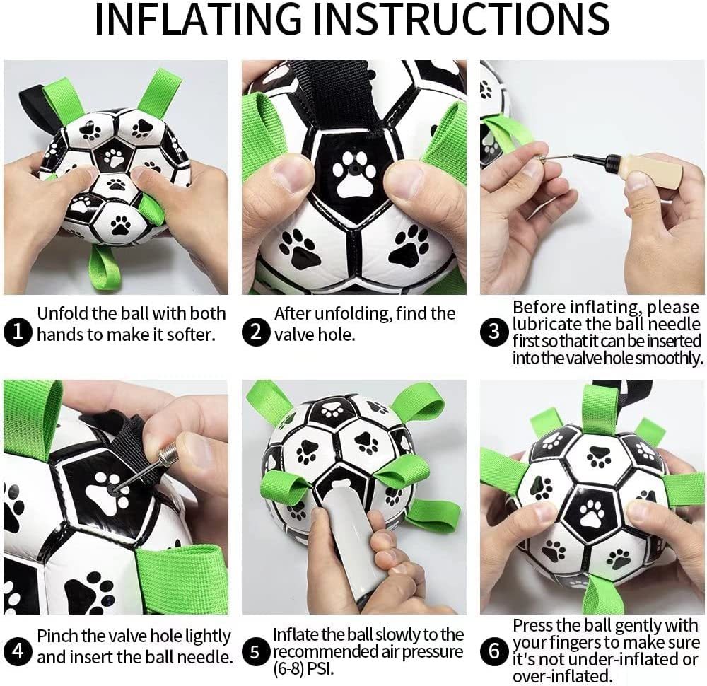 Interactive Dog Soccer Ball – Durable Football Training Toy for Large Dogs & Outdoor Play