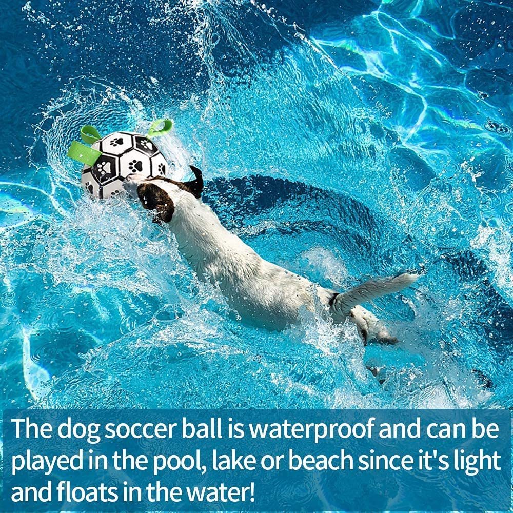 Interactive Dog Soccer Ball – Durable Football Training Toy for Large Dogs & Outdoor Play