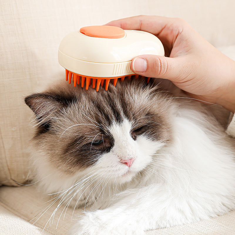 Steamy Cat Brush – Electric Self-Cleaning Steam Grooming Comb for Cats & Dogs