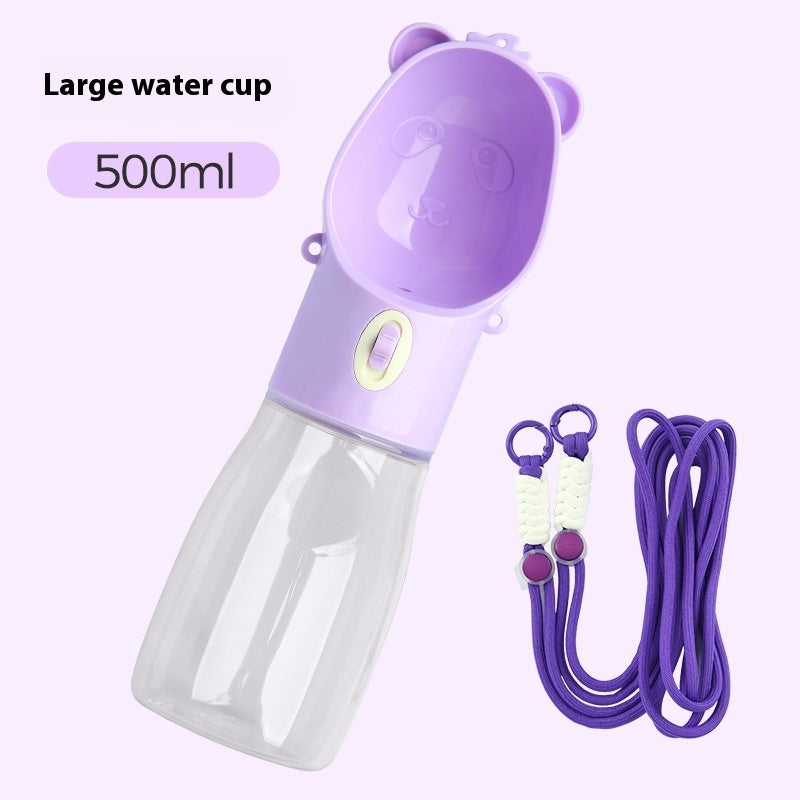 2-in-1 Portable Dog Water Bottle & Food Container – Outdoor Pet Feeder Leak-Proof
