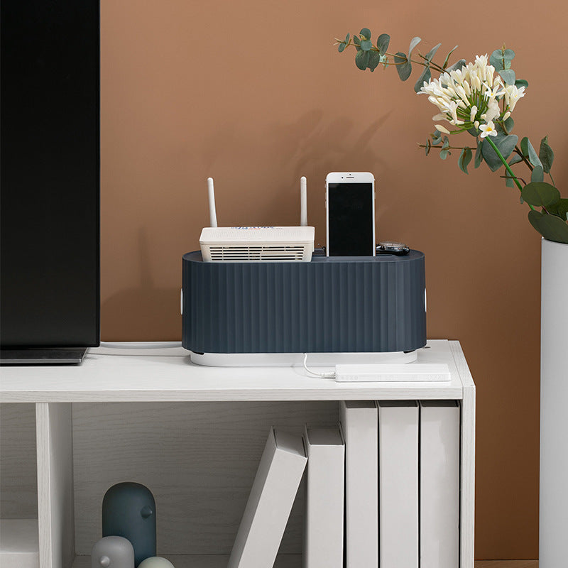 Power Strip Cable Management Box – Anti-Dust Wire Organizer for Charger & Socket Storage