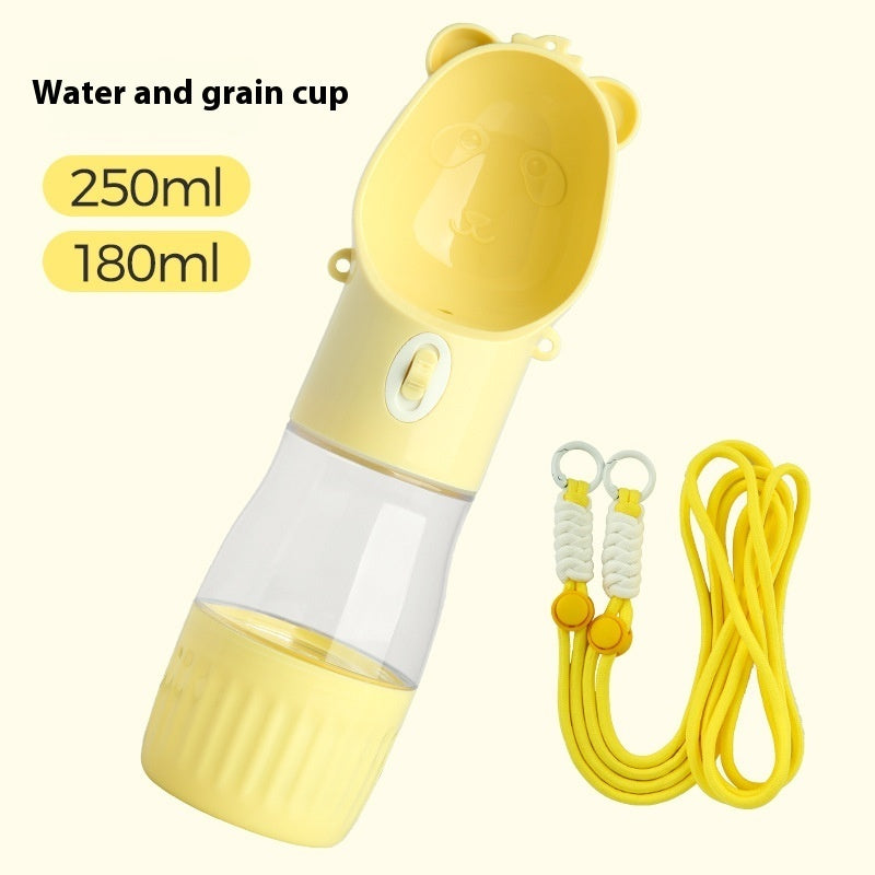 2-in-1 Portable Dog Water Bottle & Food Container – Outdoor Pet Feeder Leak-Proof